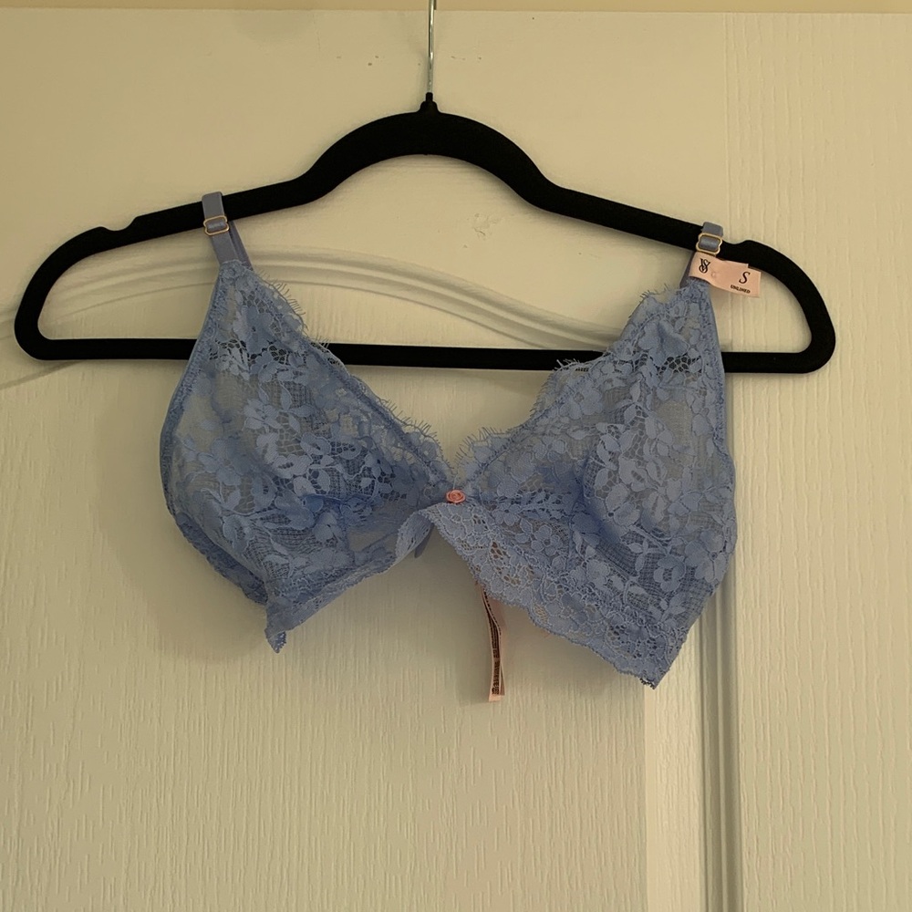 Victoria's Secret Lace Bralette in Soft Blue
